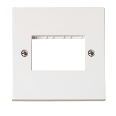 Click Polar 1 Gang MiniGrid Unfurnished Plate - 3 Aperture
