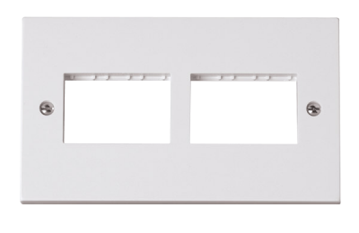 Click Polar 2 Gang MiniGrid Unfurnished Plate - 2x3 Aperture