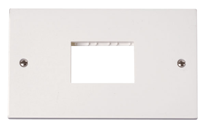Click Polar 2 Gang MiniGrid Unfurnished Plate - 3 Aperture