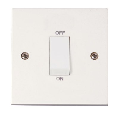 Click Polar 45A 1 Gang DP (White) Switch