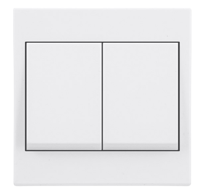 Click Polar 10AX 2 Gang 2W Wide Rocker Switch
