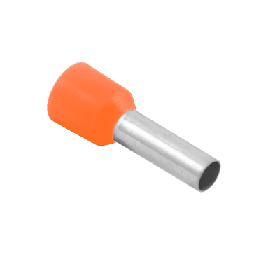 Unicrimp Bootlace Ferrule 4mm Orange French PK100