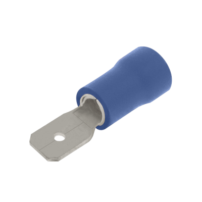 Unicrimp BLUE MALE PUSH ON TERMINAL 6.3MM 100