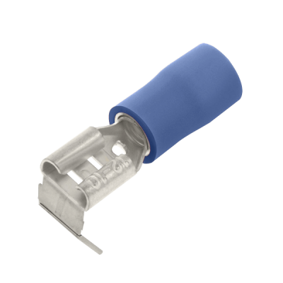 Unicrimp BLUE MLE/FMALE PUSHON ADAPTOR 6.3MM 100