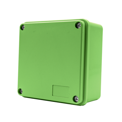 Unicrimp GREEN EARTHING BOX 100x100x50mm WITH SAFETY LABEL SUPPLIED