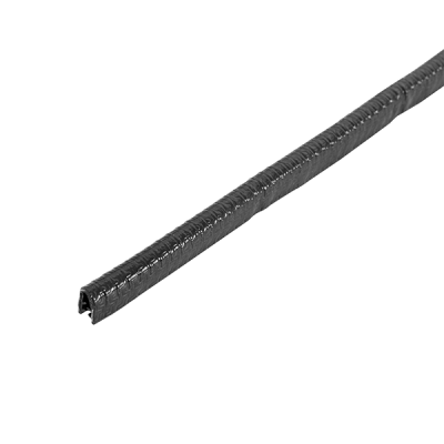 Unicrimp 5M GROMMET STRIP EDGE TRIM ROLL - BLACK