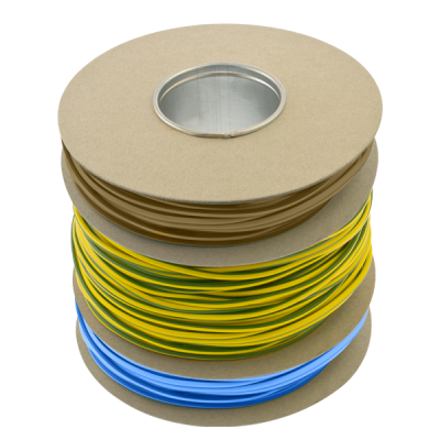 Unicrimp PVC MULTI-REEL MIXED SLEEVING 100m x 2mm (20m Brown, 20m Blue & 60m Green/Yellow)