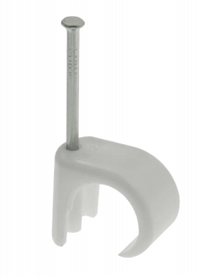 Unicrimp 3-5MM ROUND CABLE CLIPS CLEAR (PK100)