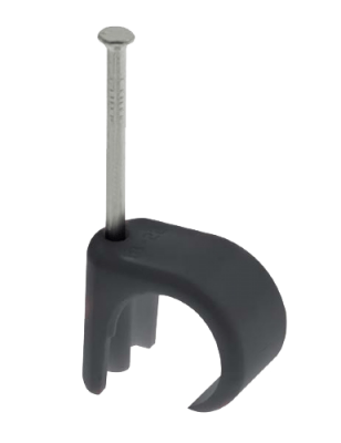 Unicrimp 3-5MM ROUND CABLE CLIPS BLACK PK100)
