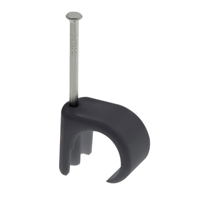 Unicrimp 5-7MM ROUND CABLE CLIPS BLACK (PK100)
