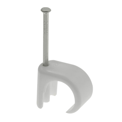 Unicrimp 5-7MM ROUND CABLE CLIPS WHITE (PK100)