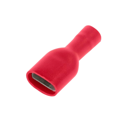 Unicrimp 100RED FULLY INS F PUSHON 4.8 & .8MM TAB