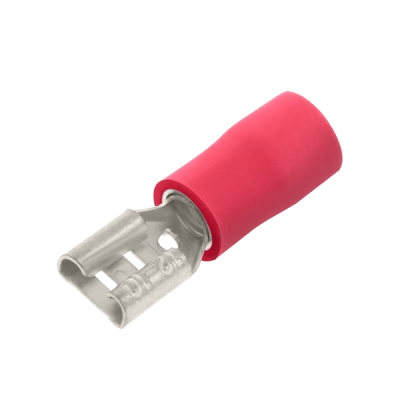 Unicrimp 100 X RED FEMALE PUSHON 4.8MM & .8MM TAB