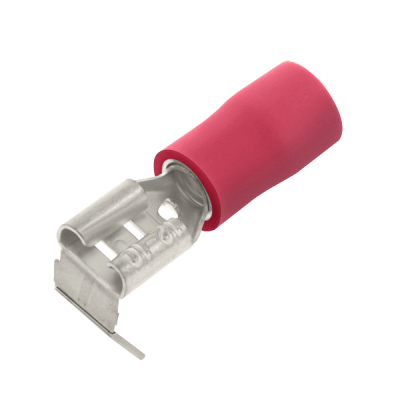 Unicrimp 100 X RED MLE/FMALE PUSHON ADAPTOR 6.3MM