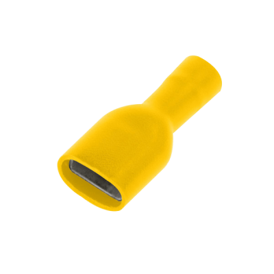Unicrimp YELLOW F FULLY INS PUSHON 9.5MM