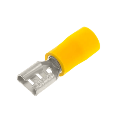 Unicrimp YELLOW FEMALE PUSH ON 9.5MM (PK100)