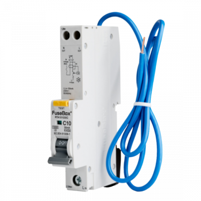 Fusebox 10kA 10A 30MA C CURVE TYPE A RCBO