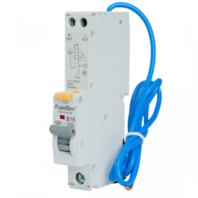 Fusebox 10kA 16A 30MA B CURVE TYPE A RCBO