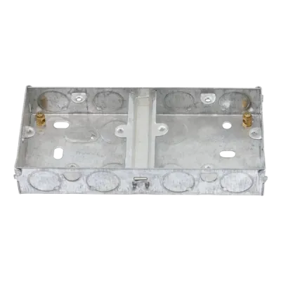 Specified metal flush switch & socket box Dual Accessory (2x1 gang) 25mm