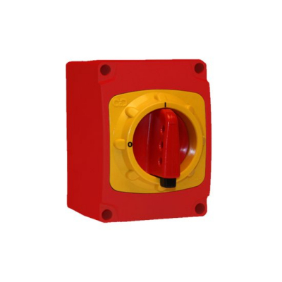 C&D Rotary Isolator 40A 2P Diecast Aluminium Red IP65