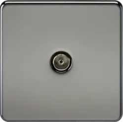 K/Bridge TV Outlet (Non-Isolated) - Black Nickel