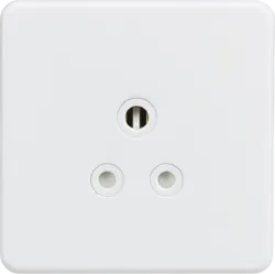 K/Bridge 5A Unswitched Round Socket - Matt White