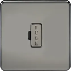 K/Bridge 13A Unswitched Fused Spur Unit - Black Nickel