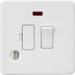 K/Bridge 13A Switched Fused Spur with Neon and Flex Outlet - Matt White