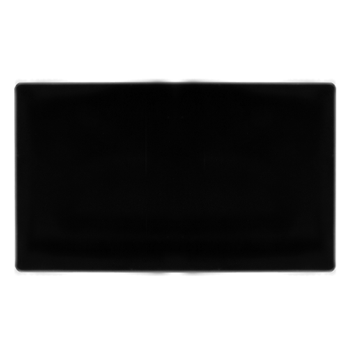 Click Definity 2 Gang Blank Plate | Metal | Matt Black plate