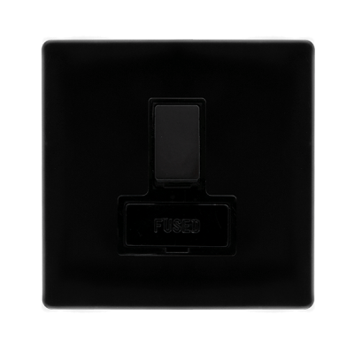 Click Definity 13A DP Switched FCU | Metal | Matt Black plate | Black insert