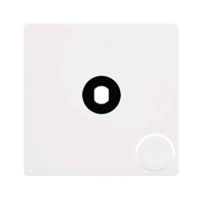 Click Definity 1 Gang Unfurnished Dimmer Plate- 1 Aperture | Metal | White plate