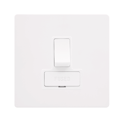 Click Definity 13A DP Switched FCU | Metal | White plate | White insert