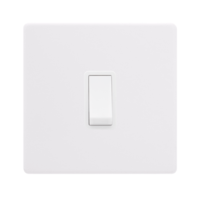 Click Definity 10AX 1 Gang Intermediate Plate Switch Polar White
