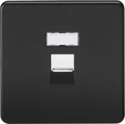 K/Bridge RJ45 Network Outlet - Matt Black