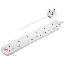 BG 13a 6gang Surge Protected Extension Lead 2m