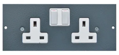 TASS Twin Switched Sockets Plate