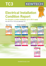 Kewtech Electrical installation condition report for up to 100 A supply