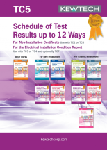 Kewtech Schedule of Test Results up to 12 ways (18th Edition Amendment 2)
