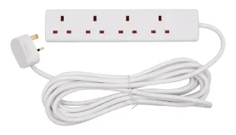 Tower 4 Socket 5 Metre 13 Amp Unswitched Extension Lead