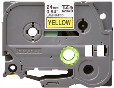 Brother Labelling Tape Cassette – Black on Yellow, 24mm wide