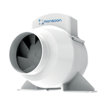 NVA 100mm In-Line Duct Fan (198M&sup3;/H)