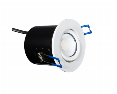 KSR Firebreak Qr Select Multi Wattage & 4CCT LED IP65 Tiltable Dimmable Downlight White