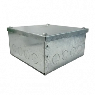 150x150x75mm Galv Adaptable Box c/w 20mm KO's