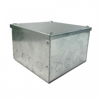 150x150x100mm Galv Adaptable Box c/w 20mm KO's