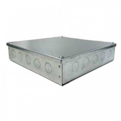 300x300x75mm Galv Adaptable Box c/w 20mm KO's