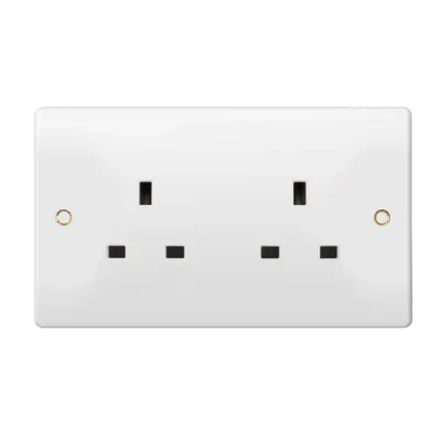 Thrion Socket 2G DP Unswitched 13A White