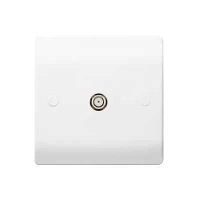 Thrion Socket 1 Gang Satellite White