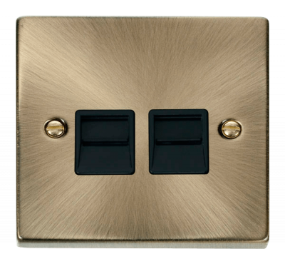 Click Deco Twin Telephone Outlet (Secondary) Antique Brass