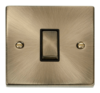 Click Deco 10AX 1 Gang 2 Way Plate Switch Antique Brass