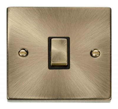 Click Deco 20A DP Plate Switch Antique Brass